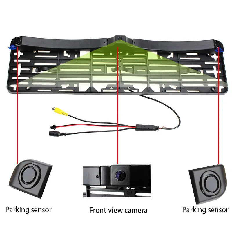 HaiSunny Россия ЕС Универсальный номерной знак рамка два радиолокатор датчик парковки с HD CCD ночное видение фронтальная камера во всех