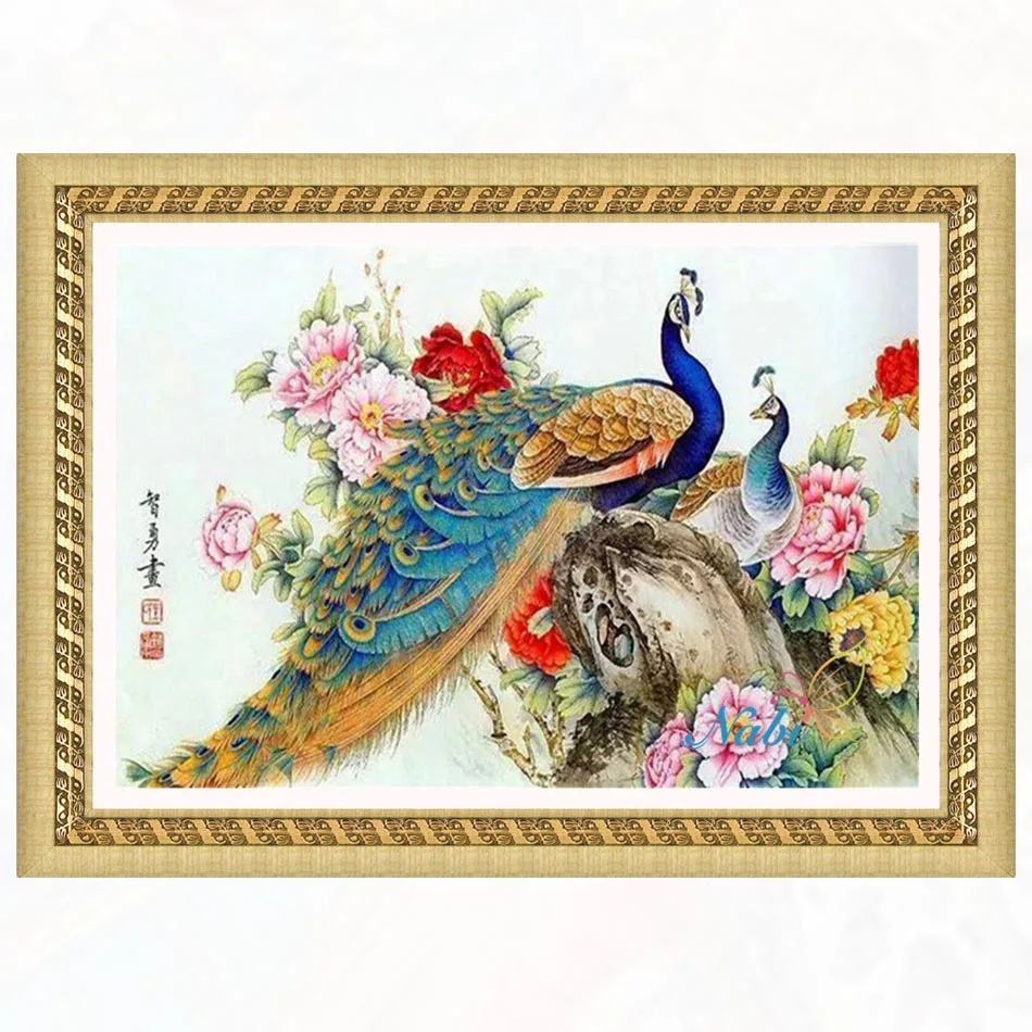 

Peacock Round diamond mosaic painting diamond embroidery cross stitch - 3d diy full rhinestones icons sale 4154R