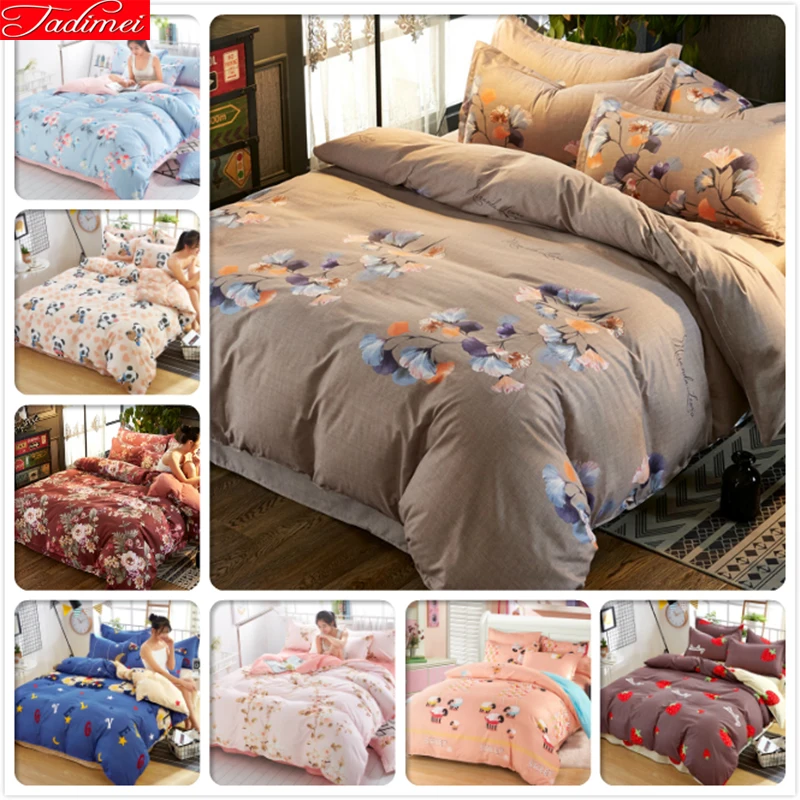 

Classical Duvet Cover 3/4 pcs Bedding Set Adult Kids Child Soft Bed Linen Single Full Double Queen King Big Size 180x220 200x230
