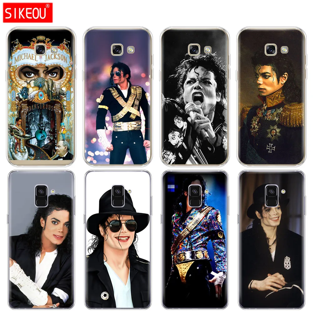Silicone phone case cover for Samsung Galaxy A8 2018 A3 A310 A5 A510 A7 2016 2017 Michael jackson | Мобильные телефоны и