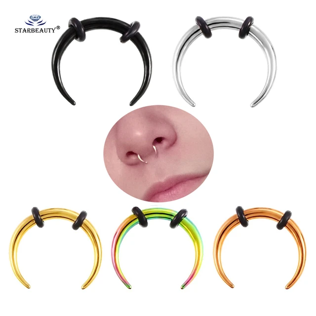 10 Nose Ring Hoops 18G 20G Mixed Lengths Piercing Retainers 12Pieces