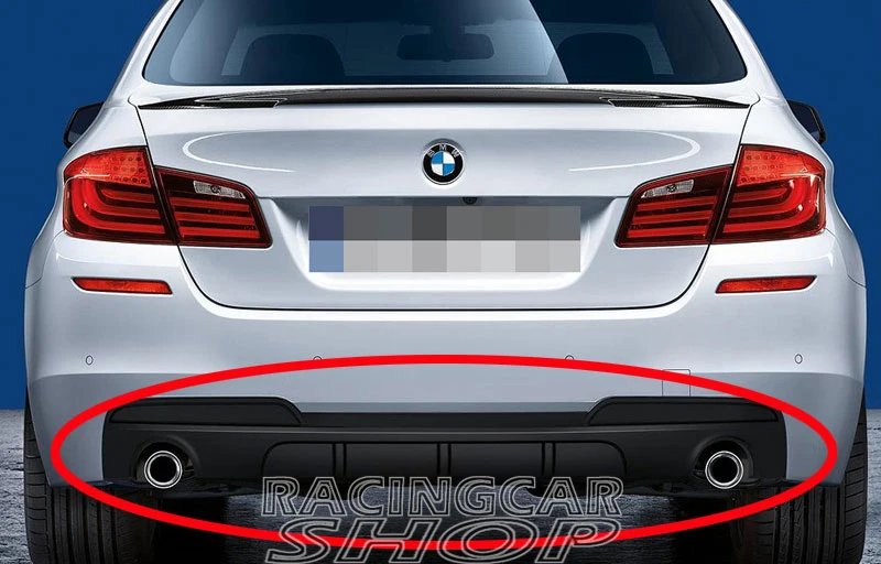 P Style Real Carbon fiber REAR DIFFUSER for BMW 5-Series F10 535i 535d 550i SEDAN 2PIPE M-TECH M-Sport BUMPER