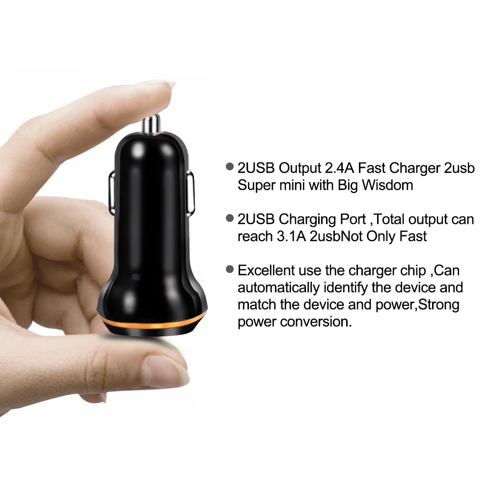 عالمي مزدوج USB شاحن سيارة 5 V 2.4A سريع شحن السيارات مهايئ شاحن لسامسونج Xiaomi Redmi ملاحظة 5 شواحن الهاتف المحمول عالمي مزدوج USB شاحن سيارة 5 V 2.4A سريع شحن السيارات مهايئ شاحن لسامسونج Xiaomi Redmi ملاحظة 5 شواحن الهاتف المحمول
