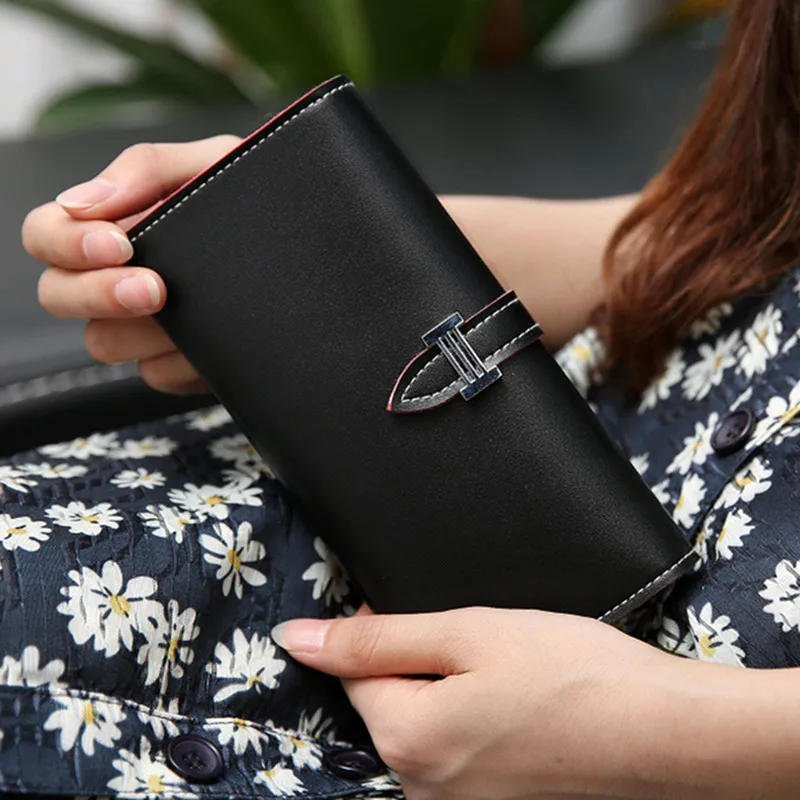 

Attra-Yo 2019 New Women's Wallet Popular Tide Large Capacity Fashion Multi Card Wallets Solid Beauty Female Long Purses
