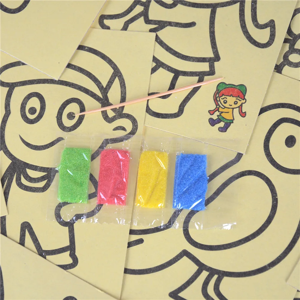 10 шт./лот, забавная картина ручной работы с пузырьками, бумага для рисования песком, для детей, сделай сам, игрушка для рисования песком, детские наборы для рисования