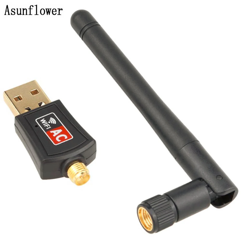 

USB WiFi Adapter 600Mbps 2.4/5Ghz Wireless Dual Band 802.11AC Wi-fi Receiver USB Ethernet Antenna Dongle LAN Adapter Network Car