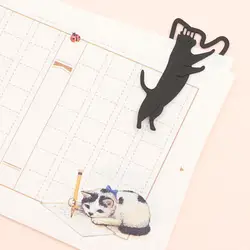 1 шт. милый кот металлические закладки Kawaii Черная Книга маркеры Творческий скрепки для книги дети девушка Подарочная Корейская Канцелярия