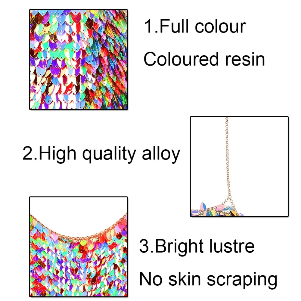 Сексуальное блестящее бикини с блестками, бюстгальтер, цепь для тела, цветная упряжь, чокер, набор для тела, Ювелирное Украшение для ночного клуба