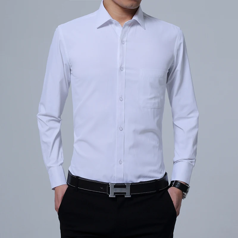 

Cotton shirt men Asia size S - 5XL Long-sleeved men Shirt Business Casual mens dress shirts