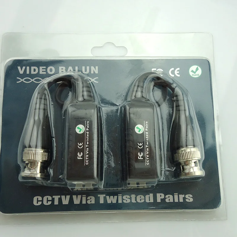 5/10pairs Enhanced Twisted Bnc Cctv Video Balun Passive Video Transceiver Utp Balun Bnc Mail To Cat5 Cctv Cable Wholesale