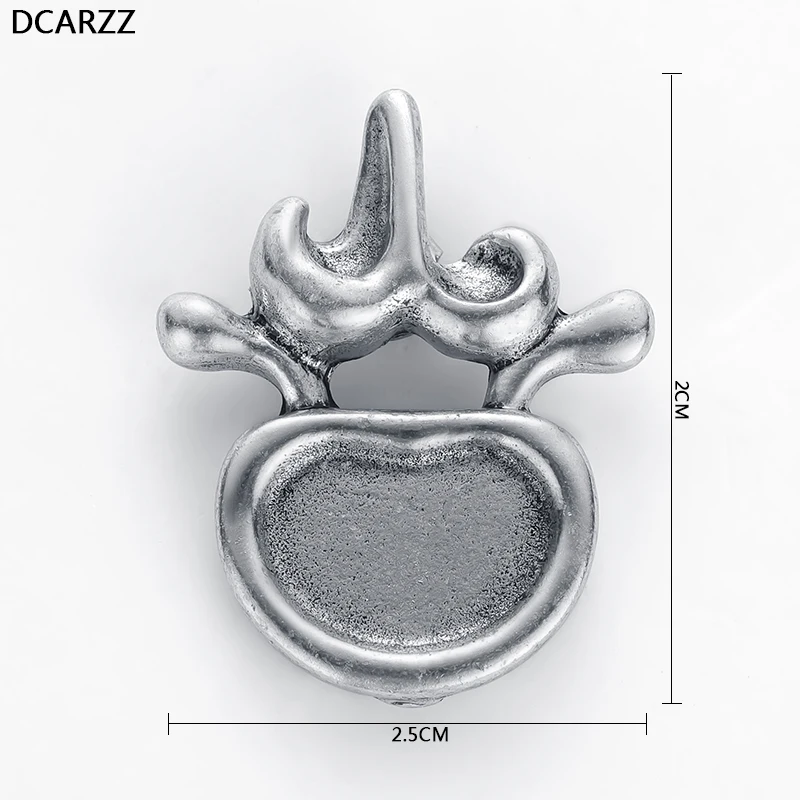 DCARZZ Vertebra Pewter Lapel Pins Medical Gift Doctor Nurse Antique Gold Silver Spine Pins Brooches Trendy Jewelry Women Gift