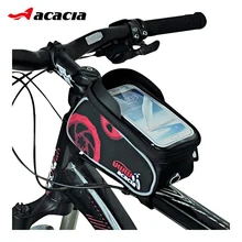 ACACIA Bicycle Touch Screen Tube Bag Front Frame Bag 5.5 Inch 4.8 Inch Mobile Cell Phones Saddle Bag Sport Bike Cycling Bag