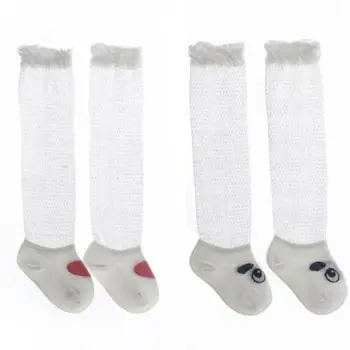 

Summer Girl Kid Baby Soft White knees Calf High Cotton Net Long Stocking