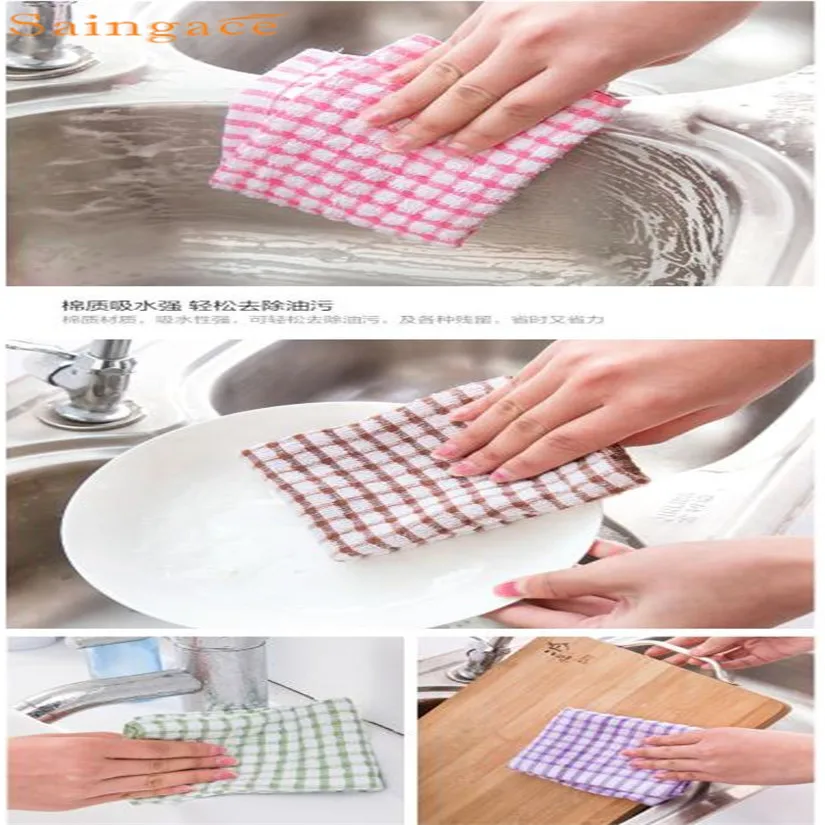 Paño de lavado absorbente para limpieza de la cocina del coche toallas de limpieza de microfibra de nettoyage pano de limpieza #6