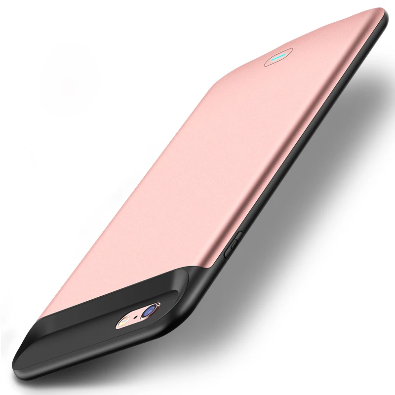 U2 внешний Магнитный ТПУ бампер запасной внешний аккумулятор зарядное устройство чехол для iPhone 6 6S 7 Plus - Цвет: 7200 ip7plus Rosegol