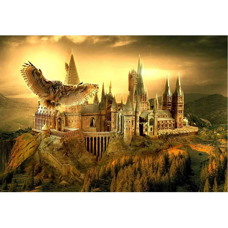 5D DIY Diamond Painting Cross Stitch Harry Potter Castle Full Square