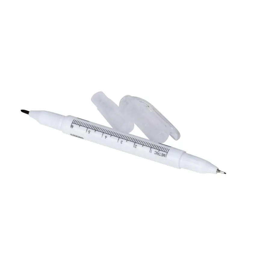 Tattoo Pen +Ruler Surgical Skin Marker Pen Scribe Tool for Tattoo Piercing Permanent Makeup Tool 3JU12