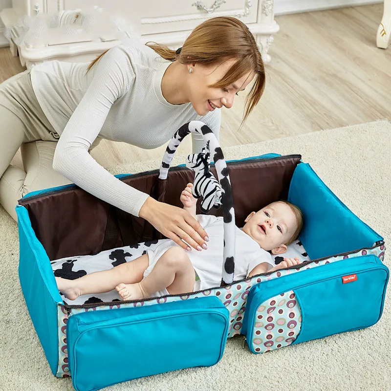 

New multi-function folding Mummy bag with mosquito net slung large capacity portable maternal out of the package