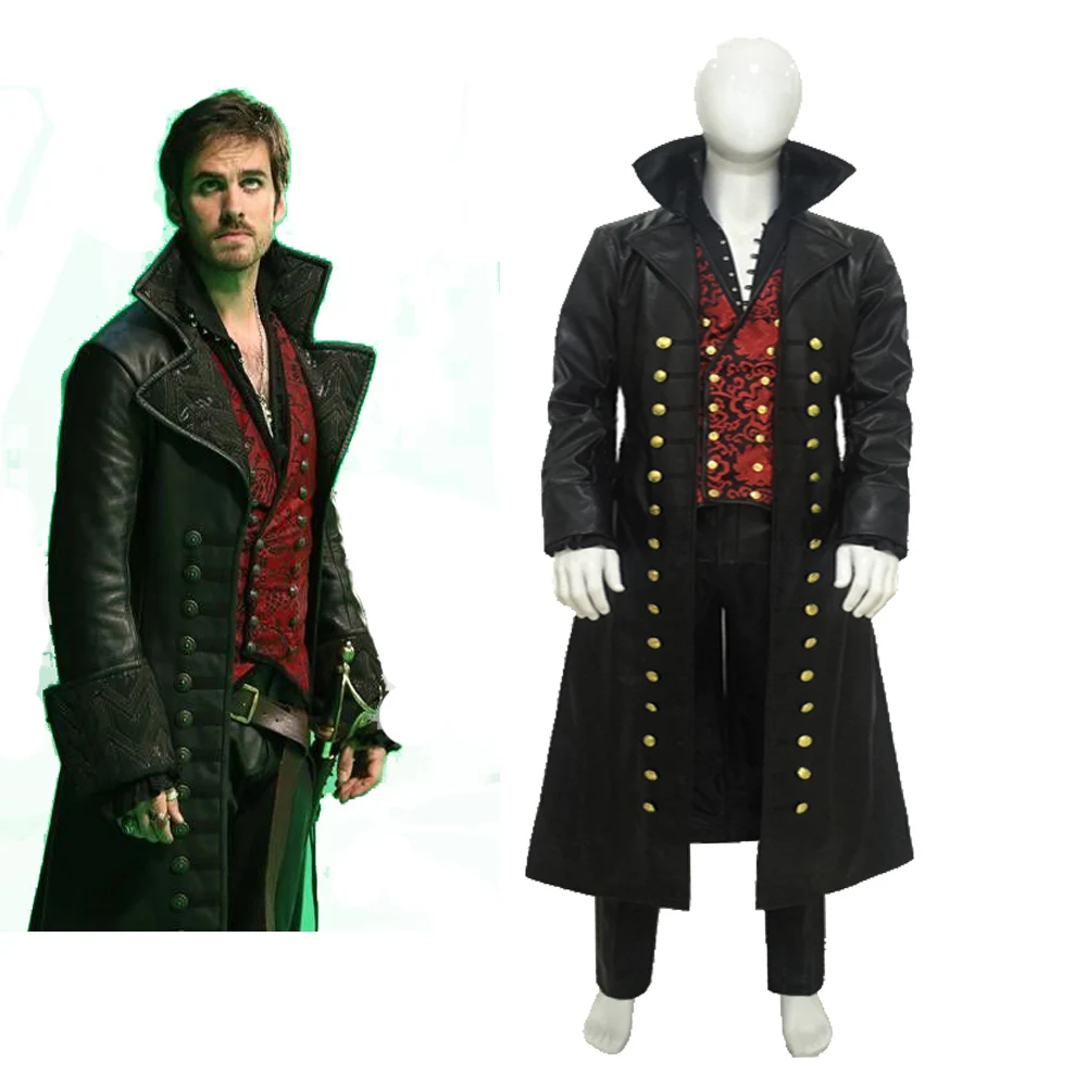 Once Upon A Time Killian Jones Captain Hook Cosplay Costume Pirate Hook Outfit Cosplay Halloween Cosplay Custom Made Any Size - Cosplay Costumes - AliExpress