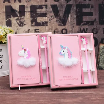 

1set Flamingo Unicorn Pink Notebook with Pen Birthday Birthday Party Decorations Kids Unicorn Party Baby Shower Deco Mariage.Q