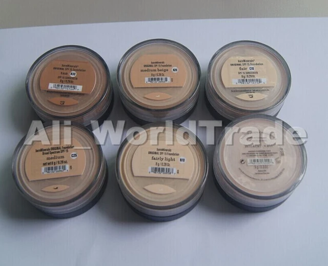 bare Minerals Foundation Medium Beige / Fairly Light / Mineral VEIL / / Tan / Fair Free DHL Shipping 60pcs/lots