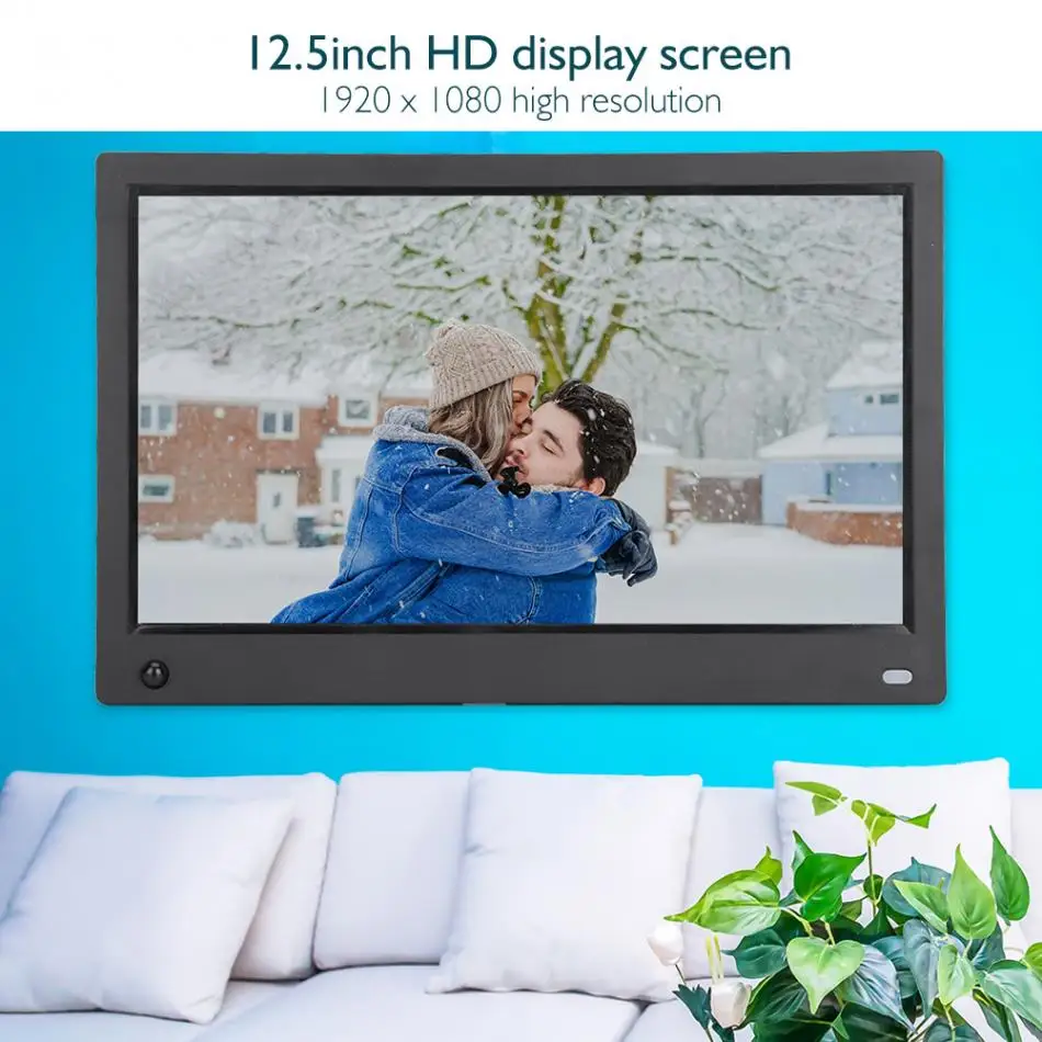 12,5 экран HDMI ips Multi-function Human Detection цифровая фоторамка 1080 P с пультом дистанционного управления