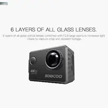 HDMI ЖК-дисплей Спортивная камера SOOCOO F500 4 K wifi экшн-Спортивная камера Ультра HD Водонепроницаемая подводная DV видеокамера r25