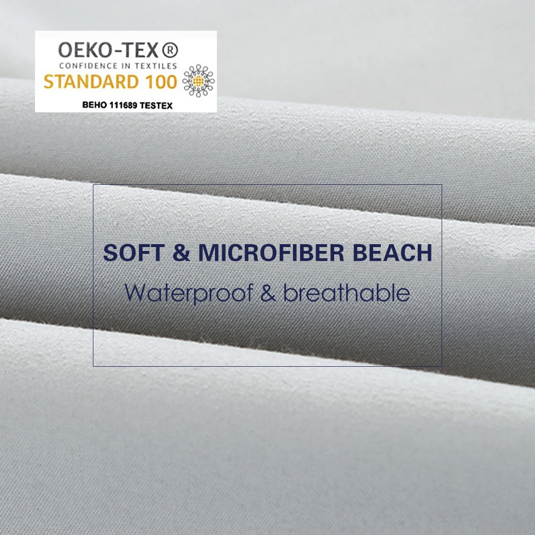 Light Grey Водонепроницаемые наволочки для подушек, 50x70, микрофибра, Пляжная, защита от пота, наволочка для подушек, дышащая, 2 шт - Цвет: Light Grey