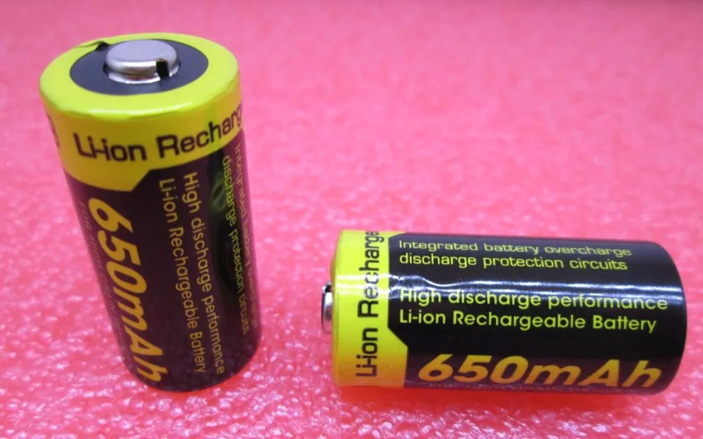 Новая литиевая батарея NITECORE 3 7 В NL166 / RCR123A RCR123 CR123 CR123A 123 16340 650 мАч перезаряжаемые