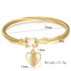 Modyle Gold Color Stainless Steel Chain Bracelet Heart Pendant Charm Bracelets For Men Women 2022 Religious Jewelry ► Photo 3/6