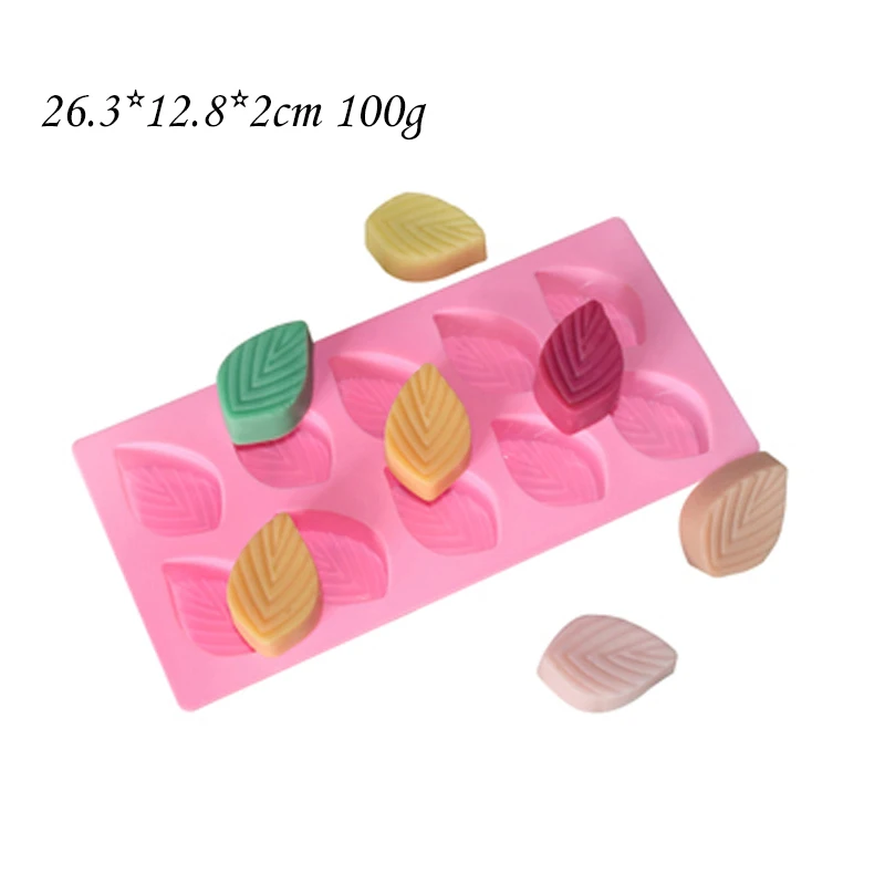 Christmas Series Silicone Chocolate Mold Fondant Cake Molds Candy Clay Mould Kitchen Cooking Tools - Цвет: leaf