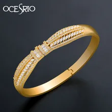 OCESRIO Роскошные брендовые золотые браслеты Дубай Свадебные кубические Zriconia золотые браслеты для женщин дизайнерские бренды люксовые женские brt-b36