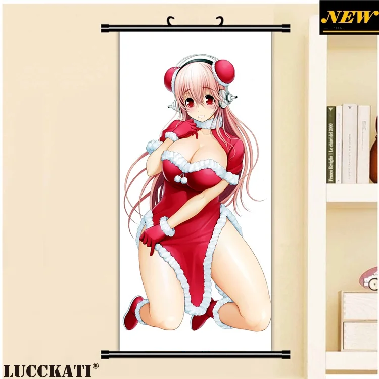 45X95 см Soniani Sonicomi Super Sonico бикини груди трусики сексуальные лоли сиськи бюстгальтер с рисунком Аниме прокрутки холст картины плакат - Цвет: M