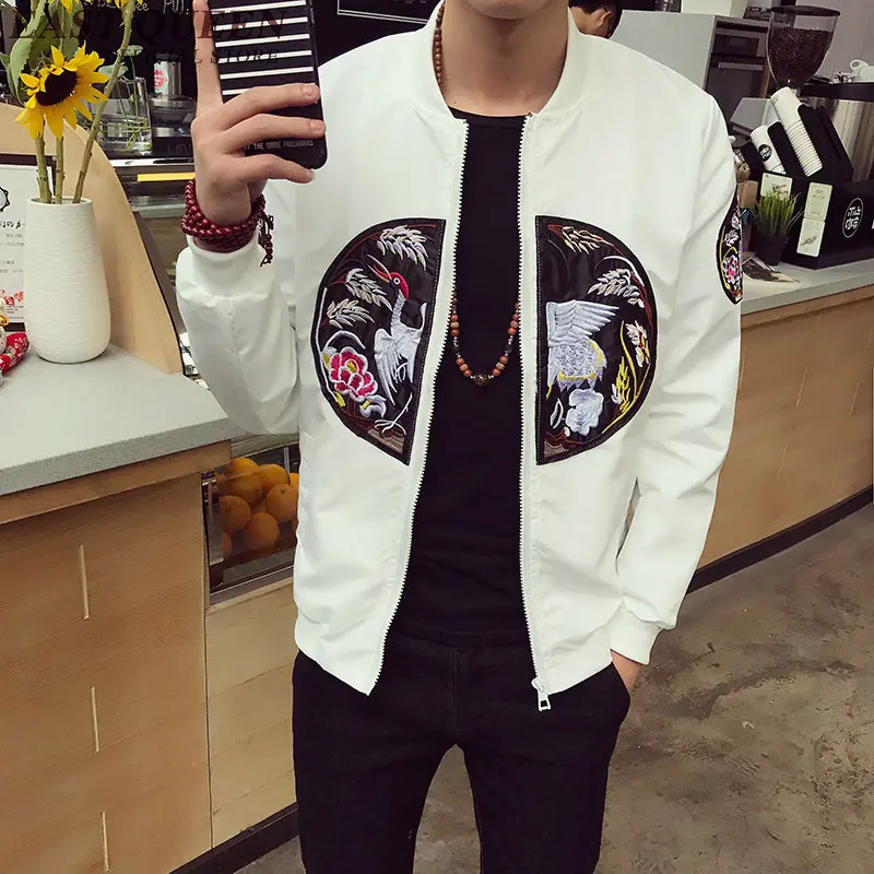 New Autumn oriental mens clothing long sleeve men cheongsam vintage embroidered jacket male men chinese jacket KK415 Q