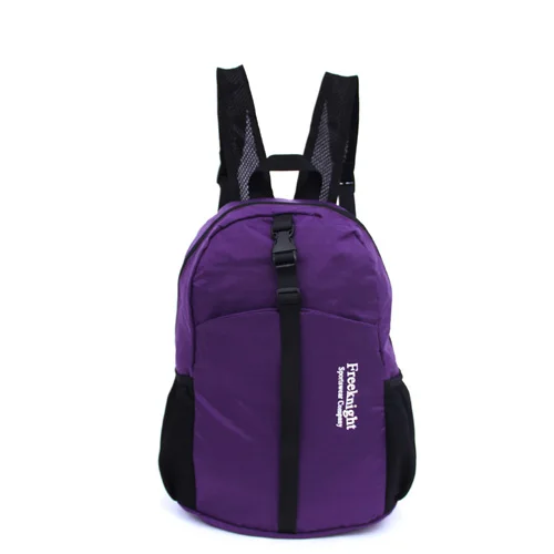 Для отдыха на открытом воздухе Спорт двойной Сумка Портативный путешествия Super Light нейлон Водонепроницаемый Альпинизм складной сумка - Цвет: purple