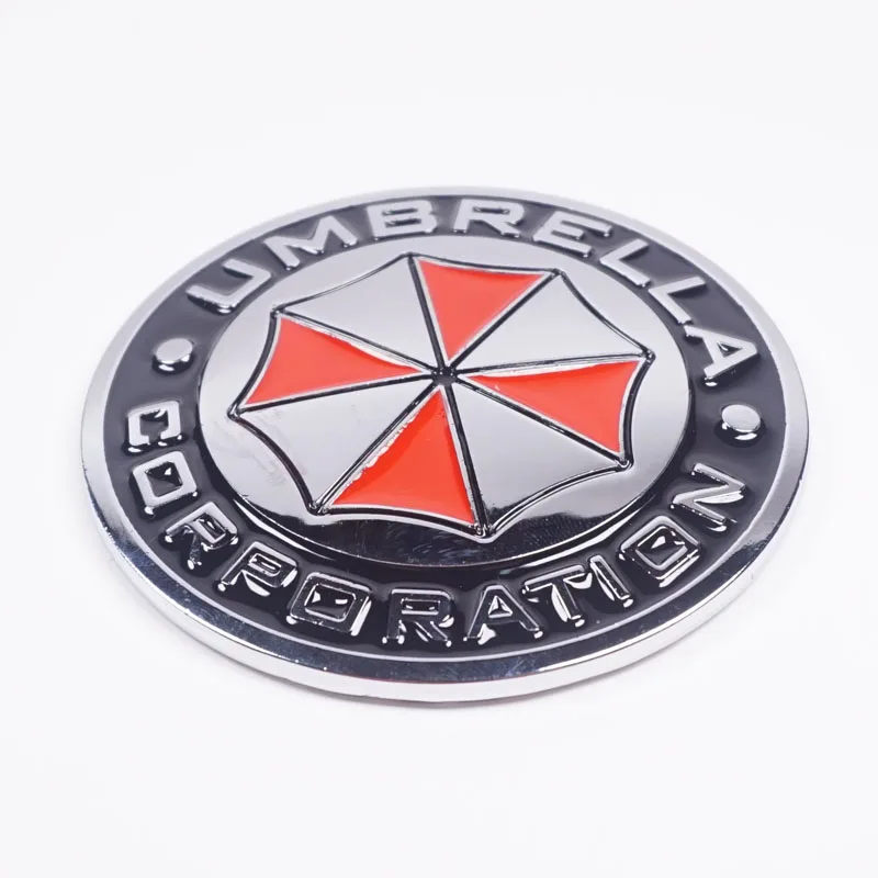 3D Metal Umbrella corporation car sticker accessories Emblem Badge For