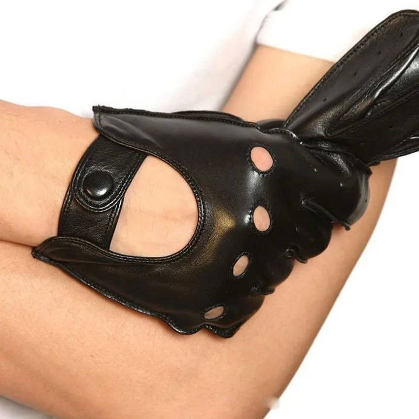 2014 breathable men leather driving gloves fashion wrist Genuine leather gloves winter sheepskin gloves 