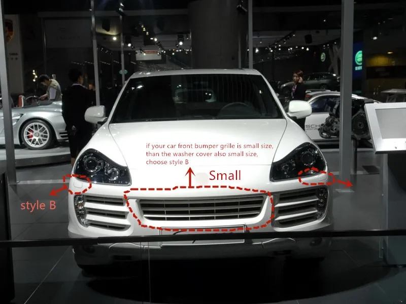 Cafoucs передний бампер омывателя фары Форсунка крышки для Porsche Cayenne 2008 2009 2010