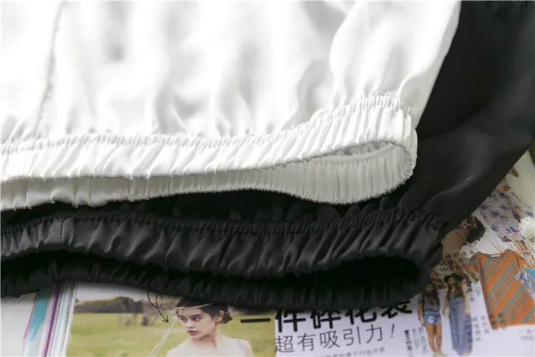 Летние новые ресницы кружева дышащие защитные брюки атласные анти-вид свободные женские повседневные тонкие плотные трусы