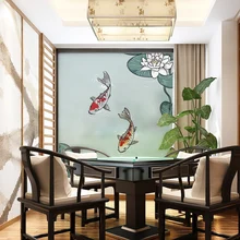 DICOR витражное окно пленка рыба карп матовое Непрозрачное стекло наклейка цветы для домашнего декора без клея цифровая печать BLT1145