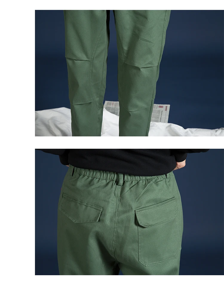 2018 Для мужчин Хлопковые повседневные штаны-шаровары накладной карман с надписью штаны с принтом черный/зеленый Цвет джоггеры пот Штаны