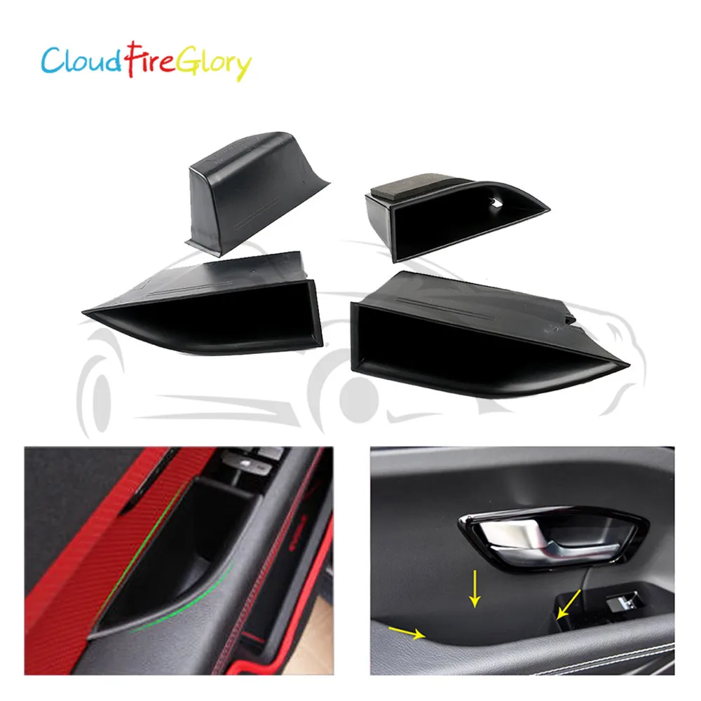 

CloudFireGlory For Land Range Rover Evoque 2012 2013 2014 2015 4x Inner Front+Rear Door Armrest Storage Box Holder