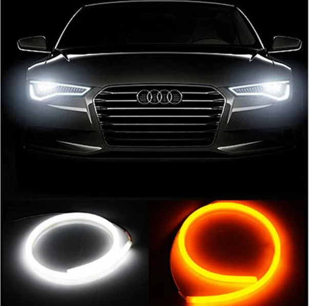 

1 pair 60CM DRL TUDE Changeable DRL Strip LED Daytime Running Light Turn Signal LED Tube Light White Yellow Switchback DRL light