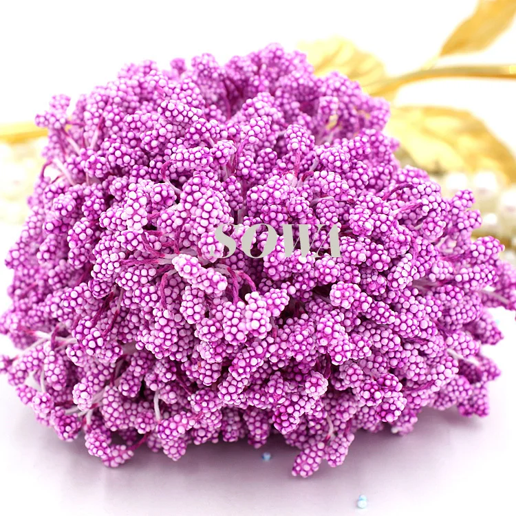 Free Shipping New Arrival 800pcs/lot 5mm Light Rose Foam Flower Stamen