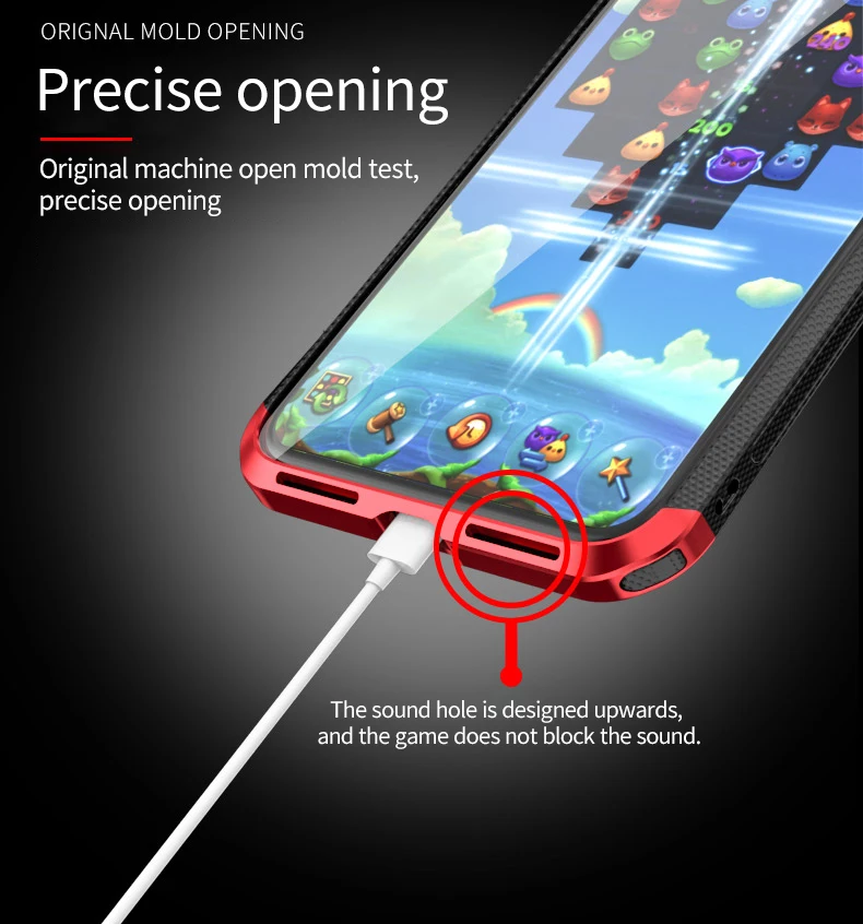 LUPHIE Luxury Clear Glass Case For iPhone X XS Max XR Metal Bumper (6)