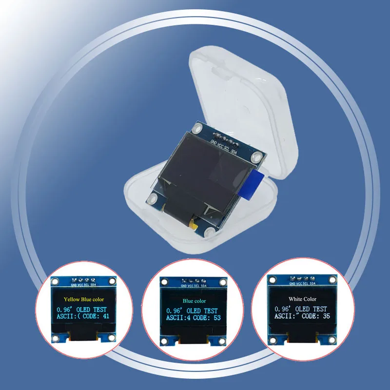 Модуль органического светодиода 0 96x0 96 белый и синий цвета 1 шт.|oled display module|display