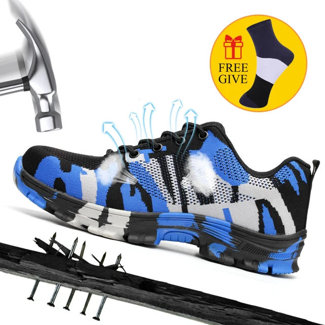 US $19.50 XZMDH Dropshipping Men And Women Safety Boots Outdoor Breathable SmashProof PunctureProof Men Sho