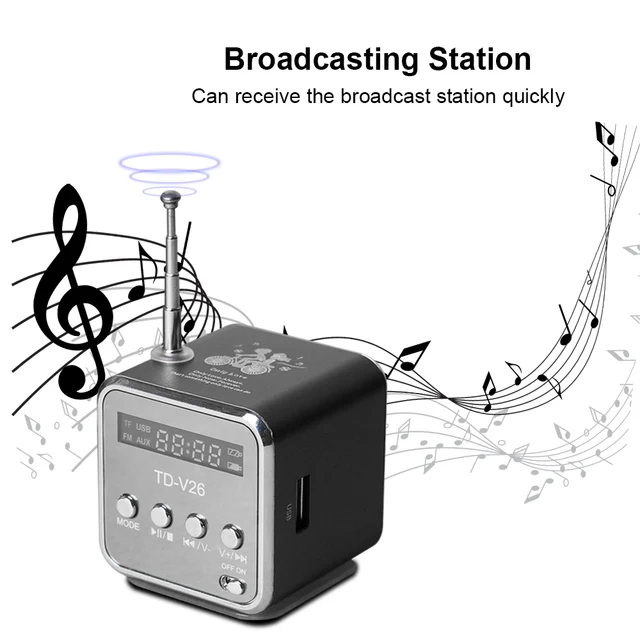 Portable Speakers With Fm Mini Multi-function Radio Usb Notebook Speakers For Tv Phone Support Sd/tf Card Mp3 Music Player