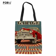 FORUDESIGNS/Винтажные холщовые сумки для шоппинга с ручным принтом для женщин, повседневная Экологичная сумка-шоппер