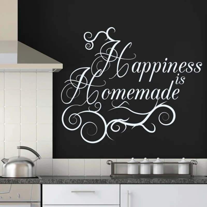 Happiness Is Homemade Wall Sticker Kitchen living room home decor quote